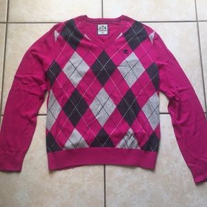EUC Express V-Neck Argyle Sweater